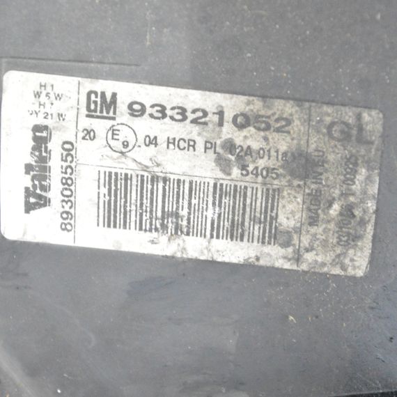 Фара ліва Opel Meriva A 2002-2010 Фара передня ліва Опель Меріва А 93321052 | Зображення 5