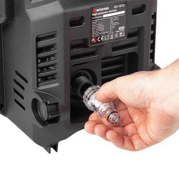 Мийка високого тиску, 1,2 кВт, 70-100 бар, 6,5 л/хв, шланг 5 м INTERTOOL DT-1512 | Зображення 6