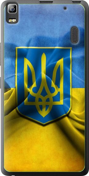 Чехол на Lenovo A7000 Флаг и герб Украины 1 "375u-120-17620"