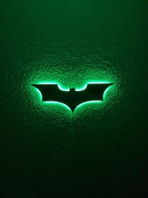 Панно декоративне картина на стіну Бетмен LED 16 кольорів телефон 800х241 acr-p000177