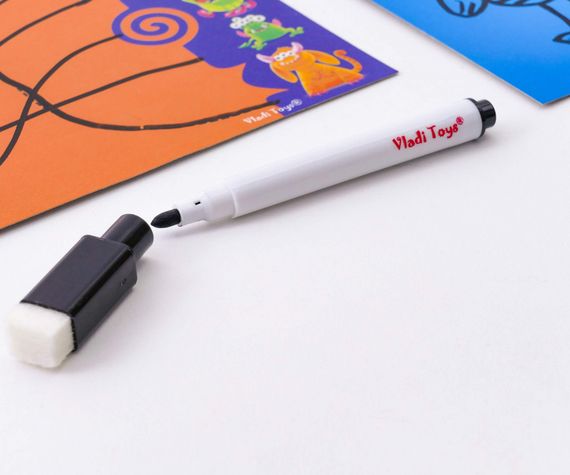 Развивающая игра для малышей «Пиши и стирай. Монстрики» VT5010-18 с маркером | Зображення 3