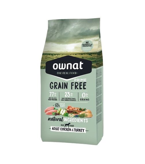 Сухий корм з куркою та індичкою для собак Ownat GF Dog, 3 кг