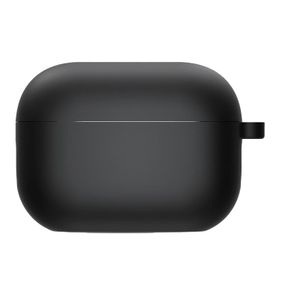 Силіконовий футляр з мікрофіброю для навушників Airpods Pro 3 Чорний / Black