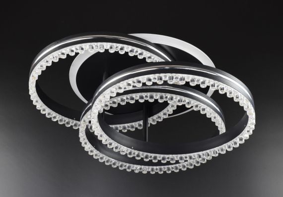 Люстра світлодіодна стельова LED світильник для квартири на стелю лед 26529 Чорний 16х43х43 см.