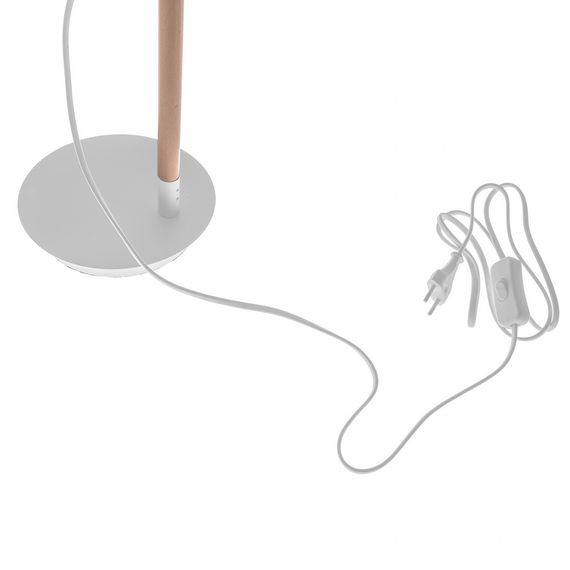 Настольная лампа из дерева декоративная с абажуром для дома для офиса BKL-644T/1 E27 WH | Зображення 1