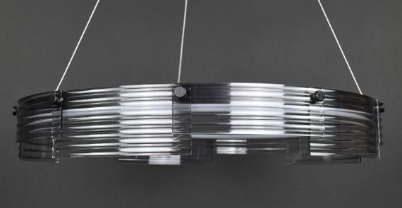 Люстра світлодіодна підвісна LED світильник для квартири на стелю лед 27948 Чорний 30-110х60х60 см. | Зображення 3