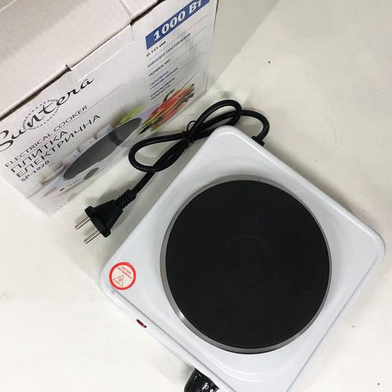 Електроплита настільна одноконфоркова Suntera SP-1920 біла, Електроплита для дачина на MD-380 1 конфорку | Зображення 6