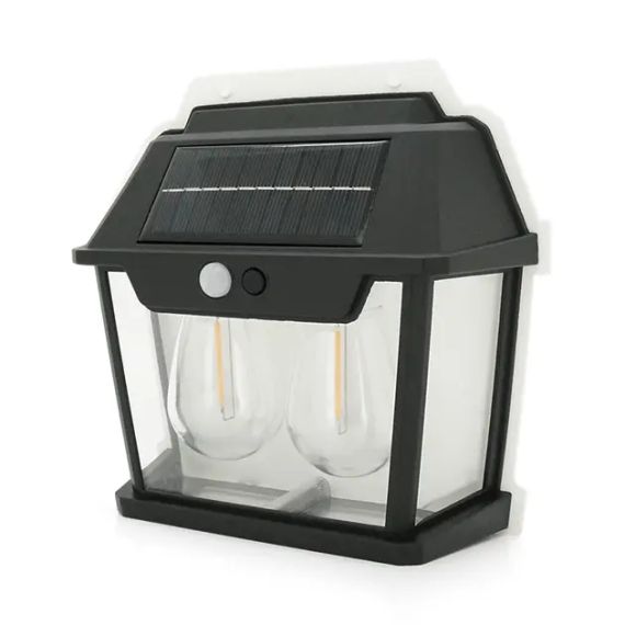 Вуличний ліхтар YT9992 із сонячною панеллю+датчик руху, 2 лампи, вбудований аккум, кріплення на стіну | Зображення 2