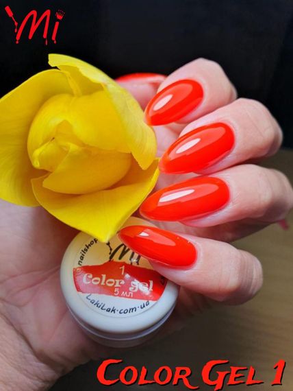 Гель для нарощення нігтів Mi Color Gel 1 (червоний) 30мл | Зображення 4