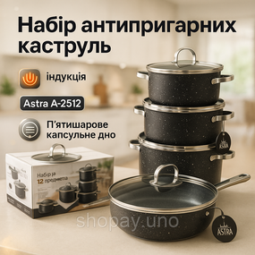 Набор кастрюль с прочным антипригарным покрытием, Набор посуды кастрюли, Модные наборы посуды JI-84