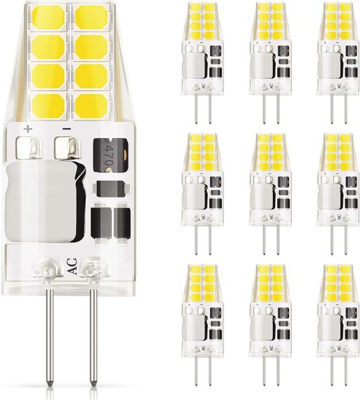 Світлодіодні лампочки DiCUNO G4, 2 Вт (еквівалент галогенної лампи 20 Вт), 260 лм, холодне біле світло 6000 К,