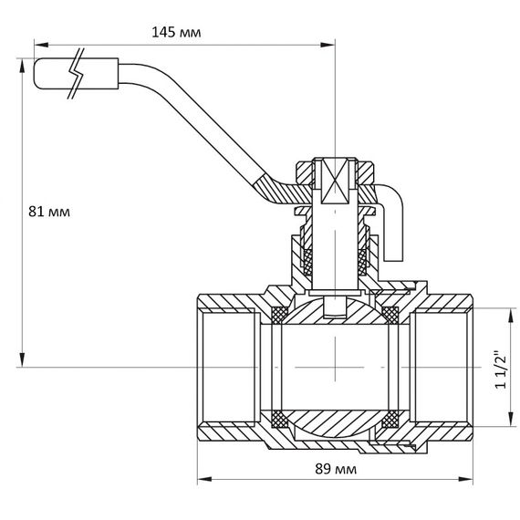 Кран кульовий Koer 1 1/2" ГГР (KR.214) (KR0021) | Зображення 4
