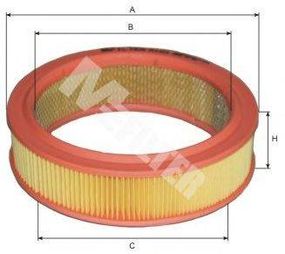 Фільтр повітряний ВАЗ 2101-2107, 2108-09 (карбюратор) (вир-во M-Filter) MFILTER A101 на FIAT 124 Spider