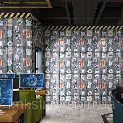 Самоклеящиеся 3d панели под дерево 700х700х4мм sw1152 Почтовые марки (091) | Зображення 2