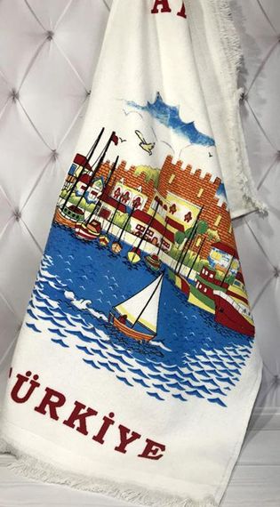Набір 12 кухонних рушників Art of Sultana Antalya Sea 40х60 махра/велюр | Зображення 1