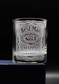 Подарочный стакан 300 мл для виски сока воды с гравировкой лучший мужчина