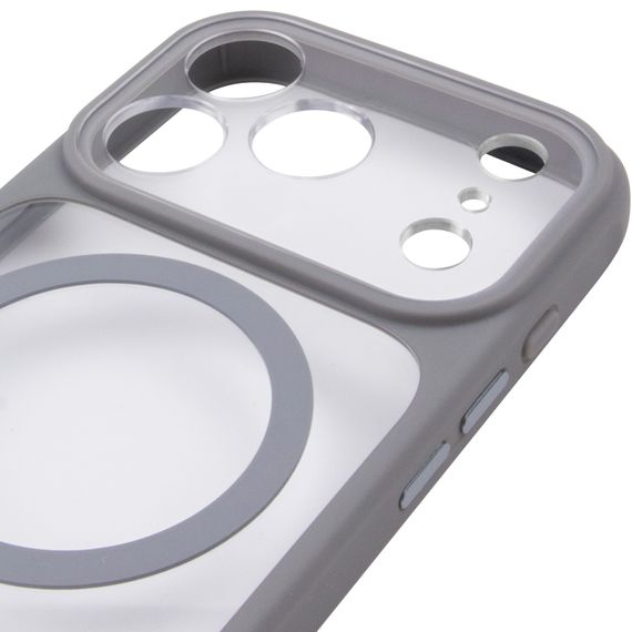 Чохол TPU+PC GETMAN Moon Clear with Magnetic Fit для Apple iPhone 17 Pro Max (6.9") Grey | Зображення 3