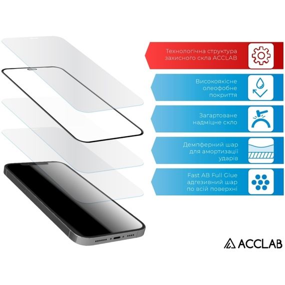 Скло захисне ACCLAB Full Glue Moto G72 Black (1283126583025) | Зображення 3