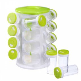 Карусель для спецій 16 ємностей Spice Rack Зелена