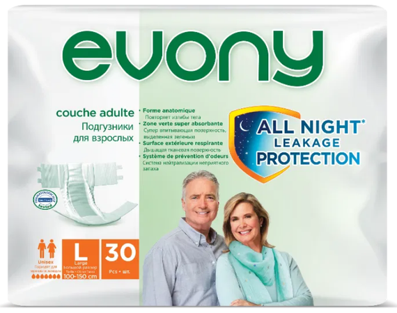 Підгузки для дорослих Evony 3 Large 30 шт 9 крапель
