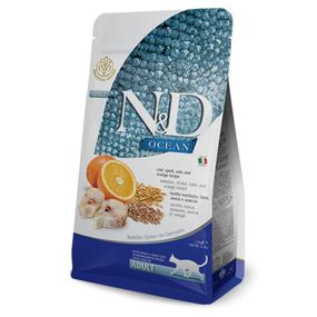 Farmina N&D Low Grain Ocean Cat Adult низкозерновий сухий корм з тріскою та апельсином для дорослих котів 0,3 к