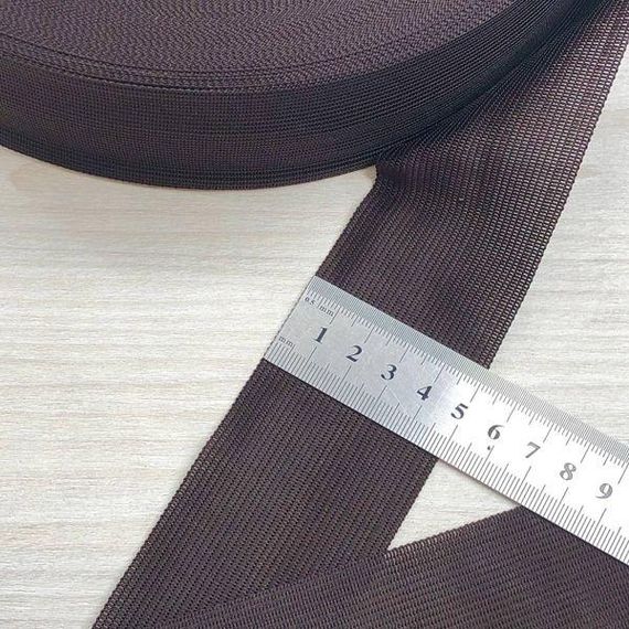 Тесьма окантувальна (лямівка) 50мм/100м тип 4 шоколадний | Зображення 2