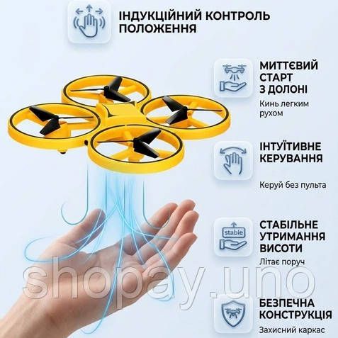 Квадрокоптер з керуванням жестами та підсвічуванням Apex Drone автозависання та визначення перешкод GM-72 | Зображення 2