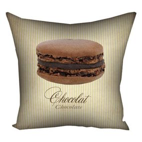 Подушка габардинова з принтом Macaroon chocolat 50x50 (5P_SWE017)