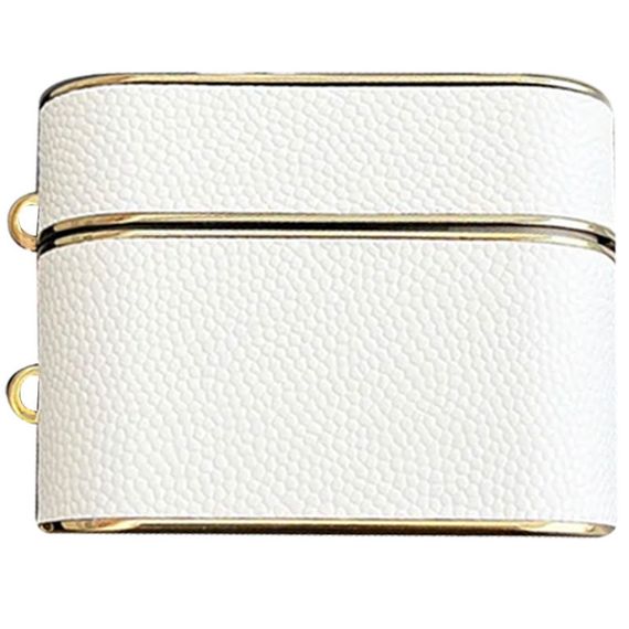 Кожаный футляр Suitcase для наушников AirPods 3 White