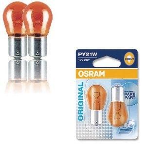 Показні лампа розжарювання OSRAM 7507-02B P21W 12 V BAU15s Amber 10X2 Blister