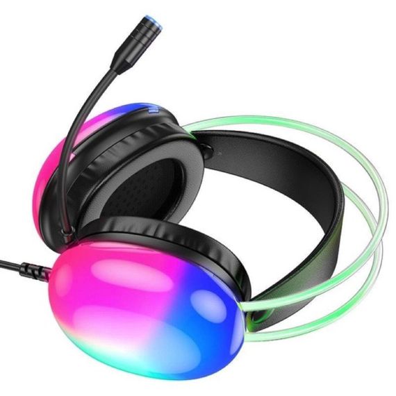 Навушники HOCO W109 Plus Rich USB7.1 channel gaming headphones Black | Зображення 3
