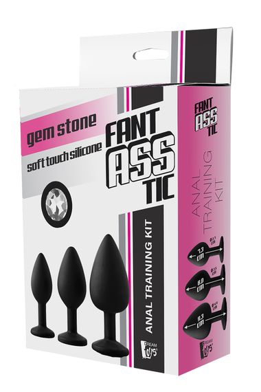 Набір анальних пробок Dream Toys Fantasstic White Stone | Зображення 1