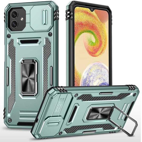 Ударостійкий чохол Camshield Army Ring для Samsung Galaxy A07 Зелений / Light Green