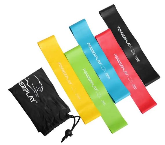 Гумки для фітнесу PowerPlay 4113 Mini Power Band Set набір із 5 шт. (від 1 до 20 кг) (PP_4113) | Зображення 5
