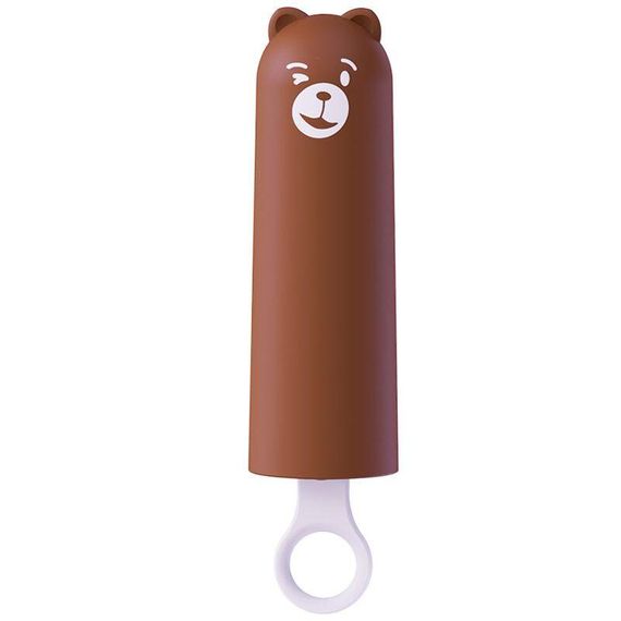 Вібратор CuteVibe Teddy Brown (Pink Dildo), реалістичний вібратор під виглядом морозива Sex Aura