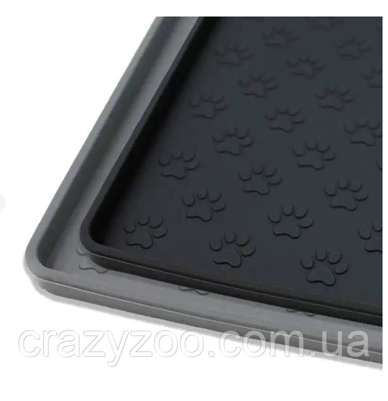 Силиконовый коврик под миску для собак и котов EcoToys черный 48х30 см 800316 | Зображення 1