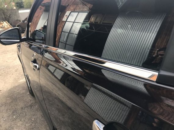 Наружняя окантовка стекол (4 шт, нерж) 2-2024 длинная база, OmsaLine - Итальянская нержавейка для Nissan Qashqai 2007-2010 гг | Зображення 3