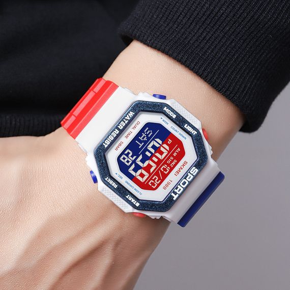 Електронний годинник Skmei 1988RDBU Red-Blue | Зображення 2