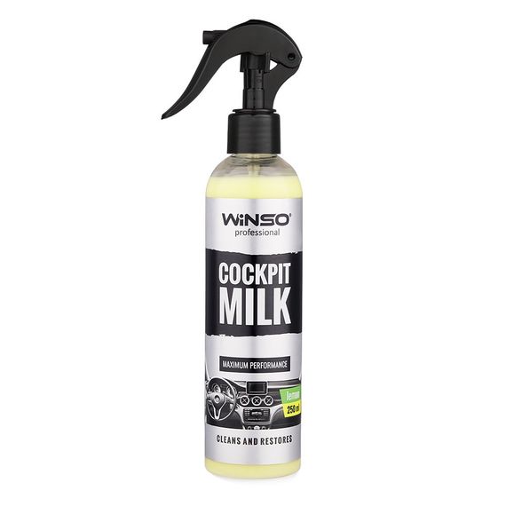 Полироль-молочко для приборной панели Winso Cockpit Milk Lemon, 250мл (825013)
