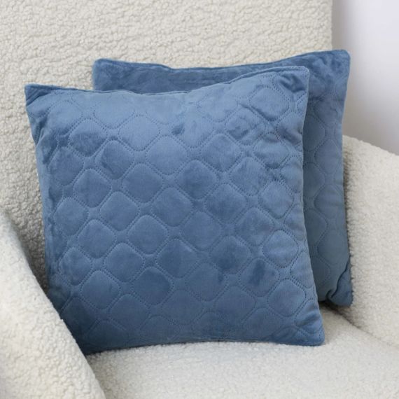 Подушка декоративна ТЕП Velure 3-00437_34012 40х40 см темно-блакитна | Зображення 3