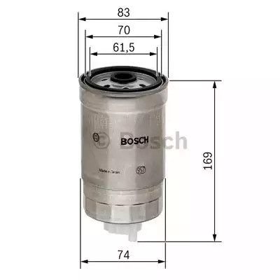 Фільтр паливний Fiat Punto 1.9JTD 2.4JTD 97-, BOSCH (1457434198) | Зображення 4