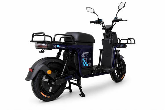 Электроскутер Crosser SUPER MAX 1200W 60V 30Ah LiFePO4, до 60 км/ч, запас хода до 90 км, мощный электровелосипед | Зображення 7