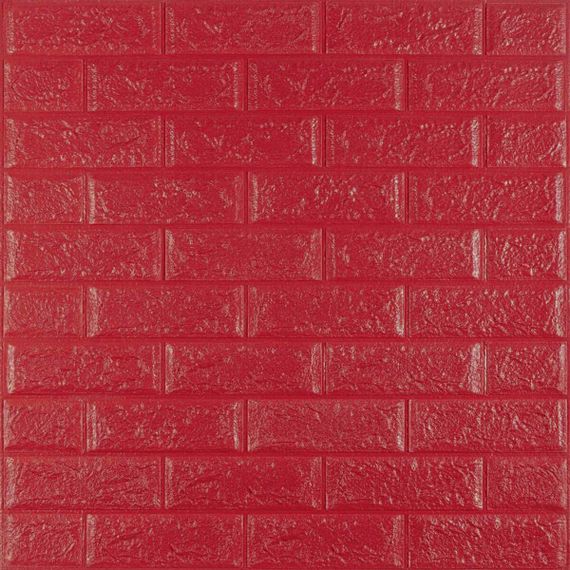 3D панель самоклеюча цегла малинова-червона 700х770х5мм (108-5) SW-00001364