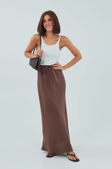 Майка в рубчик із сіточкою на бретелях - молочний цвет, S (є розміри) | Зображення 2