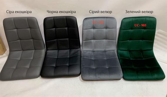 Кухонний стілець Jerry WT на білих металевих ногах, м'яка оббивка екошкіра колір сірий 701 | Зображення 1