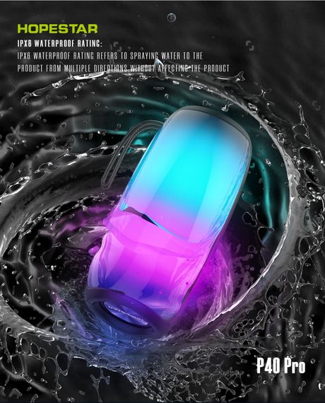 Портативна колонка з потужним звуком 60 Вт HOPESTAR P40 PRO (41095-P40 PRO_1243) | Зображення 8