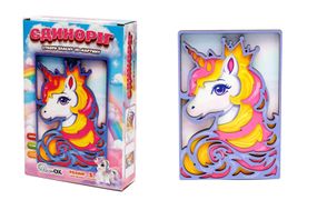 Картина 3D Puz-40003 "Єдиноріг" дерев'яна PuzzleOk