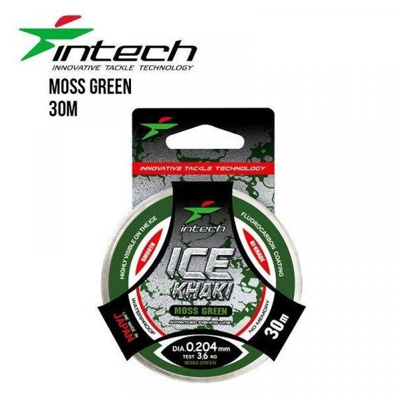 Волосінь риболовна Intech Інтеч Khaki Ice Line moss green 30m 0.165 mm, 2.3 kg