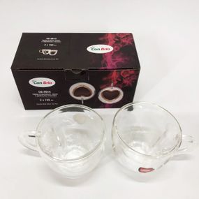 Стеклянная чашка с двойными стенками, Стеклянные чашки для напитков с двойными стенками WQ-91