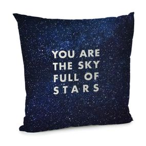 Подушка диванная с бархата You are the sky full of stars 45x45 см (45BP_ORG025)